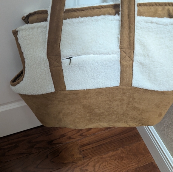 Brown and White Dog Carrier Tote - Picture 11 of 15